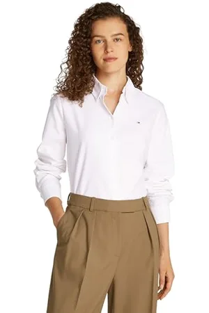 Tommy Hilfiger Chemise Femme Oxford Relaxed Fit, Blanc (Th Optic White), 48