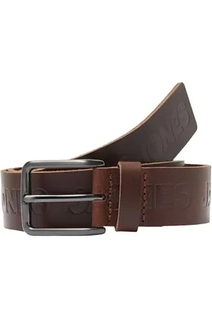 JACK & JONES Jacjones Logo Leather Belt Noos Ceinture, Homme, , 105 cm