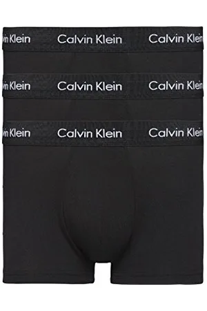 Calvin Klein Boxers Taille Basse Lot de 3 Homme Coton-Élasthanne, Noir (Black W Black Wb), S