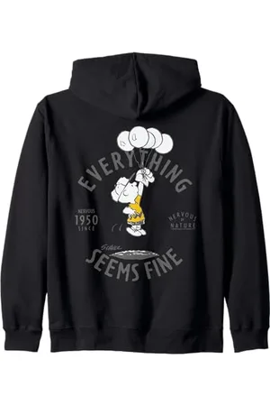 Peanuts Charlie Brown Bad Day Bright Side Lol Nervous Stressed Rétro Sweat à Capuche