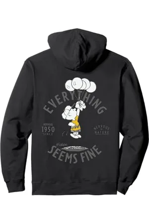 Peanuts Charlie Brown Bad Day Bright Side Lol Nervous Stressed Rétro Sweat à Capuche