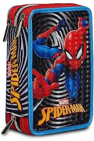 7 for all Mankind Trousse 3 Zip Spider-Man The Greatest Heroe, , avec Crayons, feutres etc.., école et Loisirs, , Taglia Unica, école