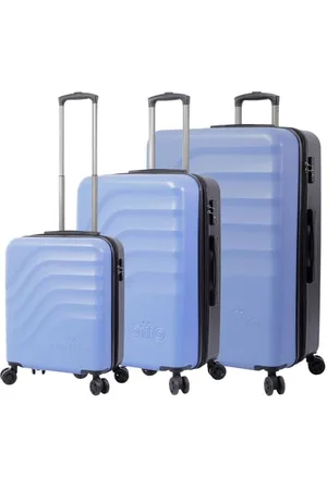 TOTTO Ensemble de valises rigides - Bazy + - Couleur Bleue - Trois Tailles de valises - Système Extensible - Système TSA - Doublure en Polyester, , 68.5 cm x 49 cm x 29 cm, Travel