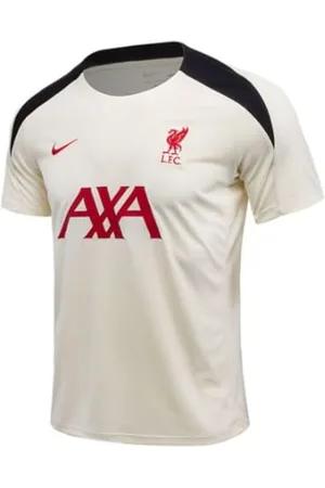 Nike FC Liverpool Strike Special Edition Dri-Fit HJ3388-114 Haut de Football à Manches Courtes, en Tricot (Homme), Lait de Coco/Lait de Noix de Coco, Noir/Rouge Gym, Taille XL