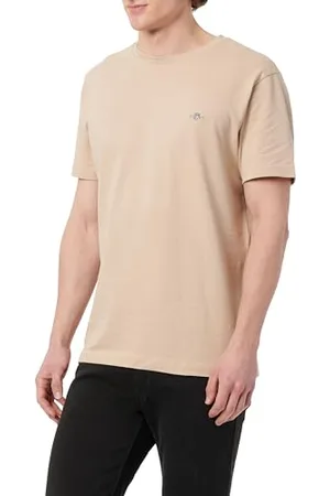 GANT Slim Pique SS T-Shirt, Sable Sec, S Hommes