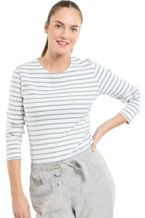 Armor.lux Marinière Lesconil col Bateau en Coton épais Femme Sweater