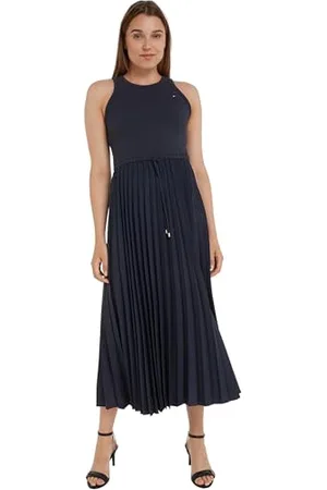 Tommy Hilfiger Robe Femme Midi Dress sans Manche, , XXL