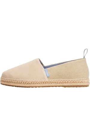 Tommy Hilfiger Espadrilles Homme Flex Mix en Daim, Beige (Sandalwood), 40