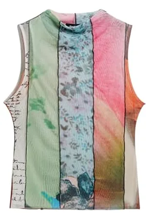 Desigual TS_St. Johns T-Shirt, Finition du matériau, S Femme
