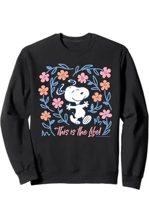 Peanuts Snoopy Bonne Vie Printemps Fleurs Été Happy Fun Nature Sweatshirt