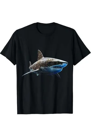 @n!mal T-Shirt Unisex Artistique - Graphique Requin - S - Manche Courte - Coupe Classique