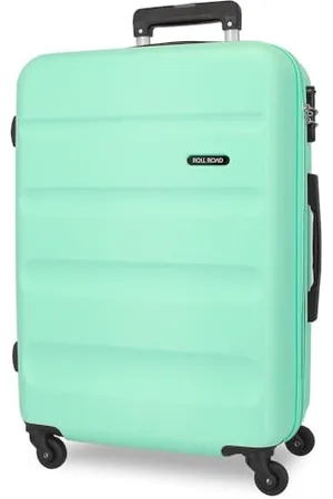 Roll Road Flex Valise Grande Vert 51x74x28 cms Rigide ABS Serrure à combinaison 91L 3,8Kgs 4 roues