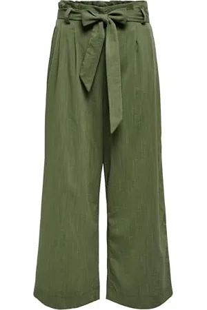 ONLY Onlmarsa Solid Paperbag Pantalon WVN Noos Tissu, Kalamata-Détails : mélangé, XS Femme
