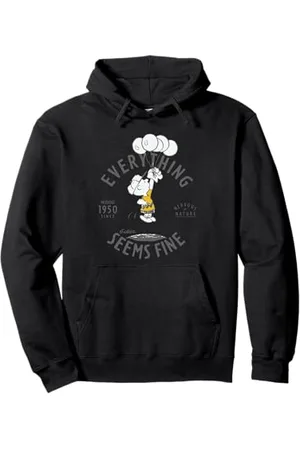 Peanuts Charlie Brown Bad Day Bright Side Lol Nervous Stressed Rétro Sweat à Capuche