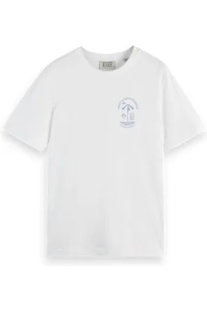 Scotch&Soda Regular fit Left Chest Logo T-Shirt, White, L Hommes