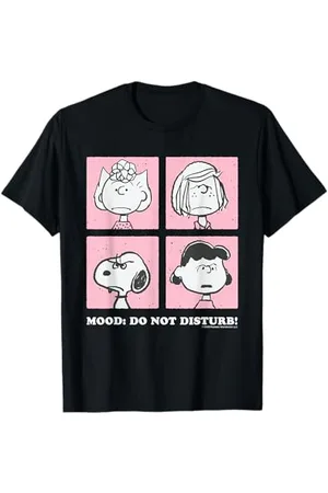 Peanuts Dessin animé Snoopy Sally Lucy Peppermint Agacé Bad Mood Gang T-Shirt