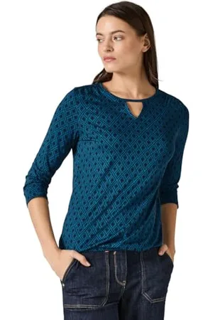CECIL B322253 T-Shirt à Manches Longues avec découpe, , XS Femmes