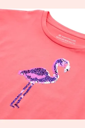 TOM TAILOR 1046295 T-Shirt, 32123-Pink Dream, 116-122 Fille