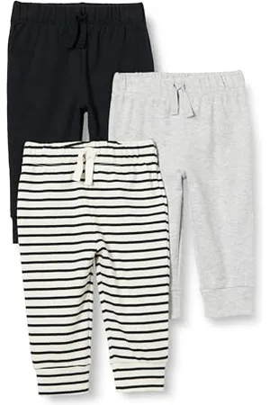 Amazon Pantalon à Enfiler en Coton Mixte Bébé, Lot de 3, , 3-6 mois