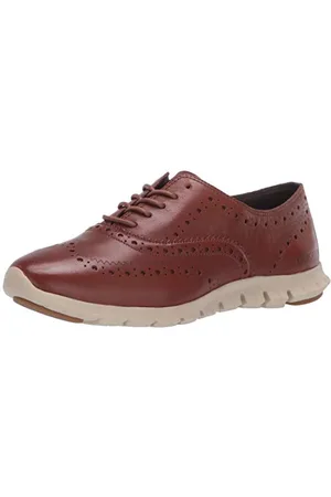 Cole Haan Femme Zerogrand Wing Oxford Closed Hole II Tissu, Woodbury Leather Ivory, 40 EU