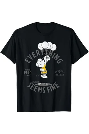 Peanuts Charlie Brown Bad Day Bright Side Lol Nervous Stressed Rétro T-Shirt