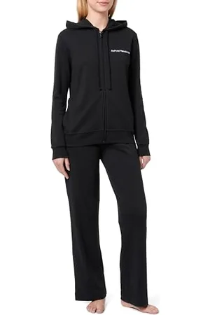 Emporio Armani Interlock Lounge Zip Tracksuit Sweatshirt, , XL Femme