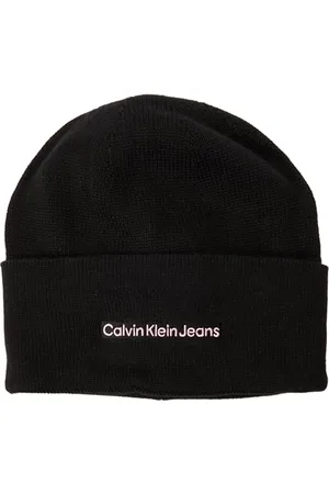 Calvin Klein Jeans Femme INST EMBRO BEANIE K60K612651, Black (Black/Peach Whip), OS