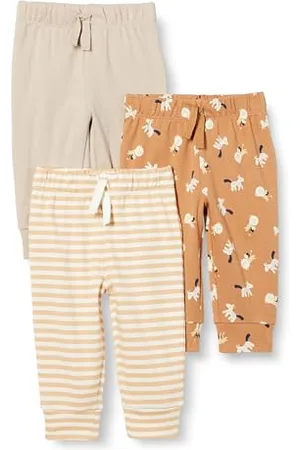 Amazon Pantalon à Enfiler en Coton Mixte Bébé, Lot de 3, , 0-3 mois