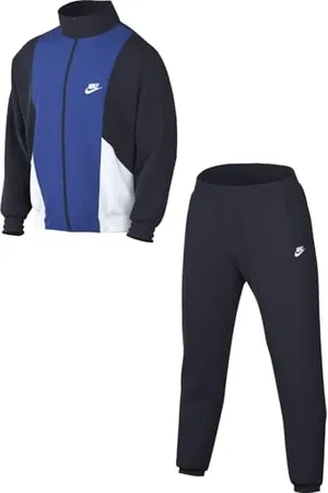 Nike Club HJ1985-451 Survêtement pour homme, obsidienne, blanc, bleu roi/blanc