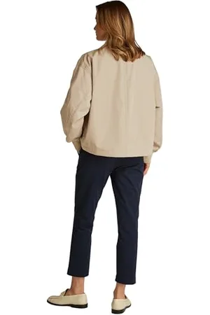 Tommy Hilfiger Bomber Femme Casual Nylon Léger, Beige (Sandalwood), L