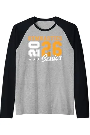 Class of 2026 Graduation Shirts Gymnastique Senior Nuit Gymnastique Senior 2026 Graduation 17 Manche Raglan