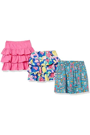 Amazon Jupe-Short à Volants en Maille (Anciennement Spotted Zebra) Fille, Lot de 3, , 8 Ans