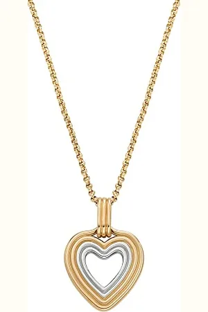 Skagen Collier Pour Femmes Kariana, Longueur : 406mm+70mm, Largeur : 16.6mm, Hauteur : 19.2mm Collier En Acier Inoxydable Bicolore, SKJ1679998