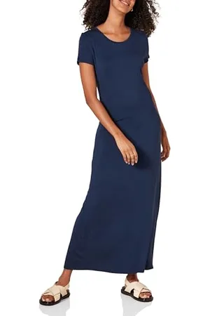 Amazon Robe Longue à Manches Courtes Femme, , XXL