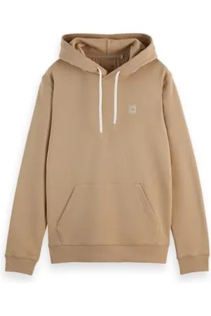 Scotch&Soda Seasonal Core-Badge Logo Hoodie Sweat-Shirt à Capuche, Sand, XL Homme