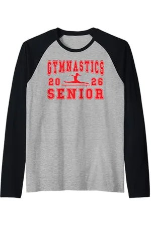 Class of 2026 Graduation Shirts Gymnastique Senior Nuit Gymnastique Senior 2026 Graduation 7 Manche Raglan