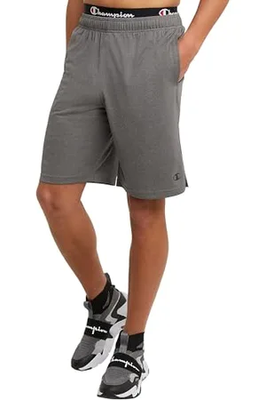 Champion Short de Sport pour Homme, Anti-humidité, Short de Sport, Short de Sport (Standard ou Grand et Grand), Logo C en Granit chiné, Taille L