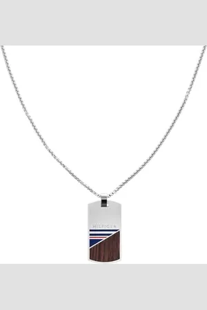Tommy Hilfiger Jewelry Collier pour Homme en Acier inoxidable avec bois - 2790322