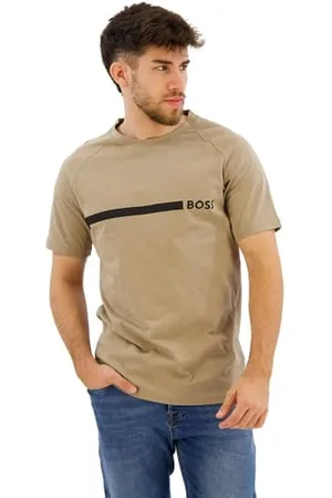 HUGO BOSS T-Shirt RN Slim Fit, T-Shirt de Plage pour des Hommes,