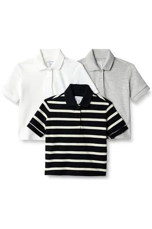 Amazon Polo en Coton avec Élasthanne Bébé Fille, Lot de 3, , 3-6 mois