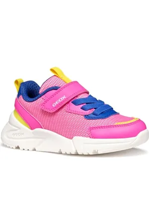 Geox J Loftus Girl A Basket, Fluo Fuchsia/Royal, 24 EU