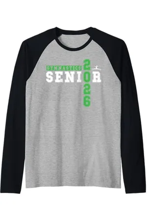 Class of 2026 Graduation Shirts Gymnastique Senior Nuit Gymnastique Senior 2026 Graduation 33 Manche Raglan