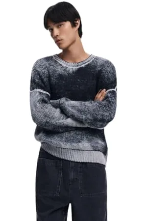 Desigual Pull à Manches Longues en Tricot Plat pour Homme Maillot de survêtement, , X-Large