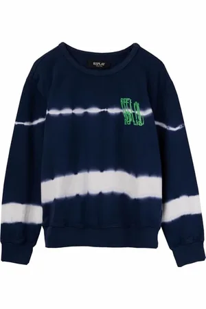 Replay Sb2064 Maillot de survêtement, 010 Tye & Dye Blue/White, 14 Ans Garçon