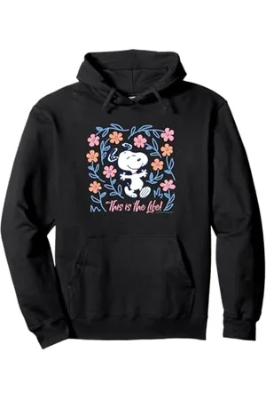 Peanuts Snoopy Bonne Vie Printemps Fleurs Été Happy Fun Nature Sweat à Capuche