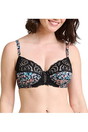 Sans Complexe Amelie Print 70AAG76 Soutien Gorge Classique Armatures, Imprime Noir, 90C Femme