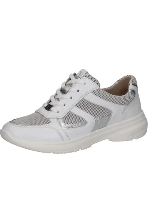 Caprice Femme Damen 9-23712-44 Basket, Blanc/Argent, 42 EU