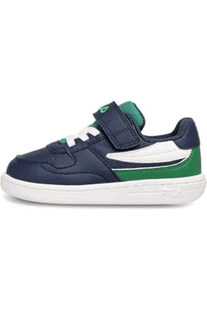 Fila Garçon Unisex Kinder Fxventuno Velcro TDL Basket, Vert Marine, 23 EU