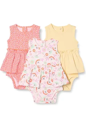 Amazon Robes Barboteuses sans Manches Bébé Fille, Lot de 3, , 18 mois