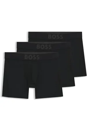 HUGO BOSS Hommes BoxerBr 3P Active Lot de Trois Boxers Longs Actifs en Microfibre Stretch